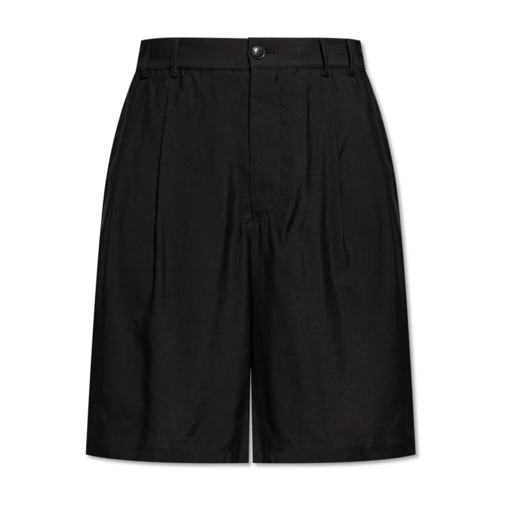 Giorgio Armani Geplooide shorts Black Heren