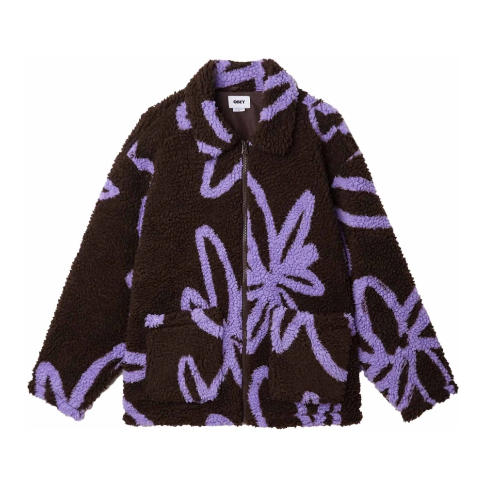 Obey Sherpa Bruine Jas Multicolor Heren