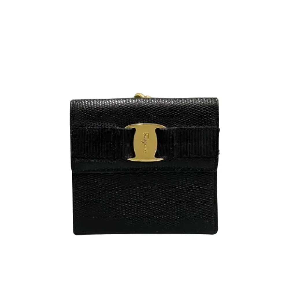 Salvatore Ferragamo Pre-owned Leather wallets Black Dames