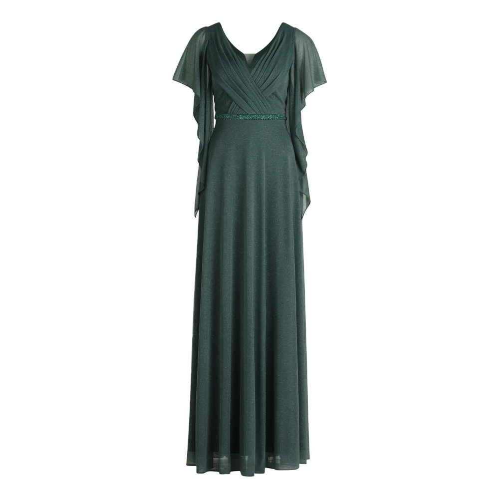 Vera Mont Glitter Avondjurk met Elegante Details Green Dames
