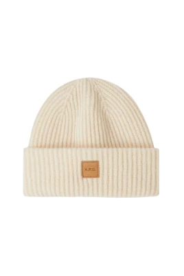 Stickad Beanie med Pompom
