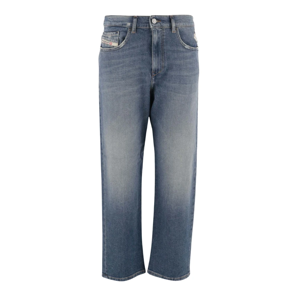 Diesel Stretch Katoen Denim Jeans met Gewassen Effect Blue Dames