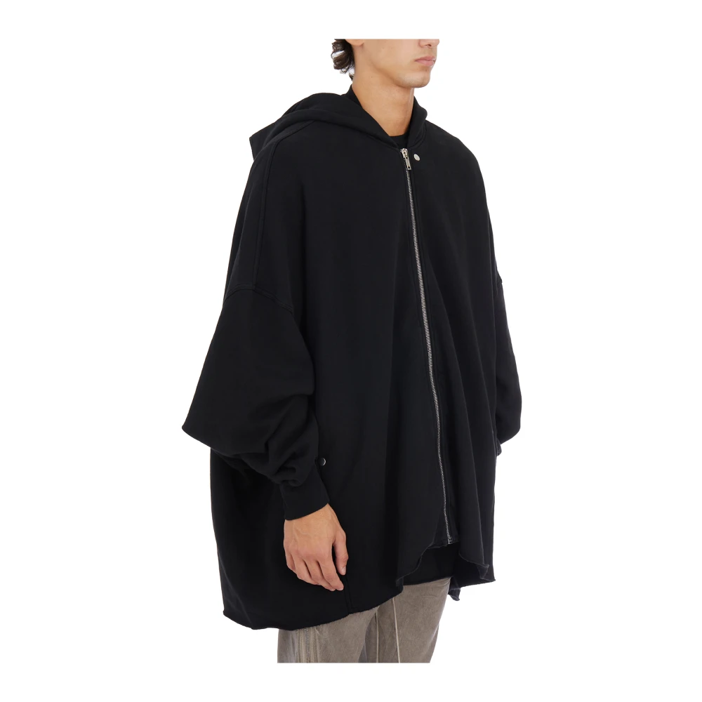 Rick Owens Zwarte Hoodie Jumbo Sweatshirt Black Heren