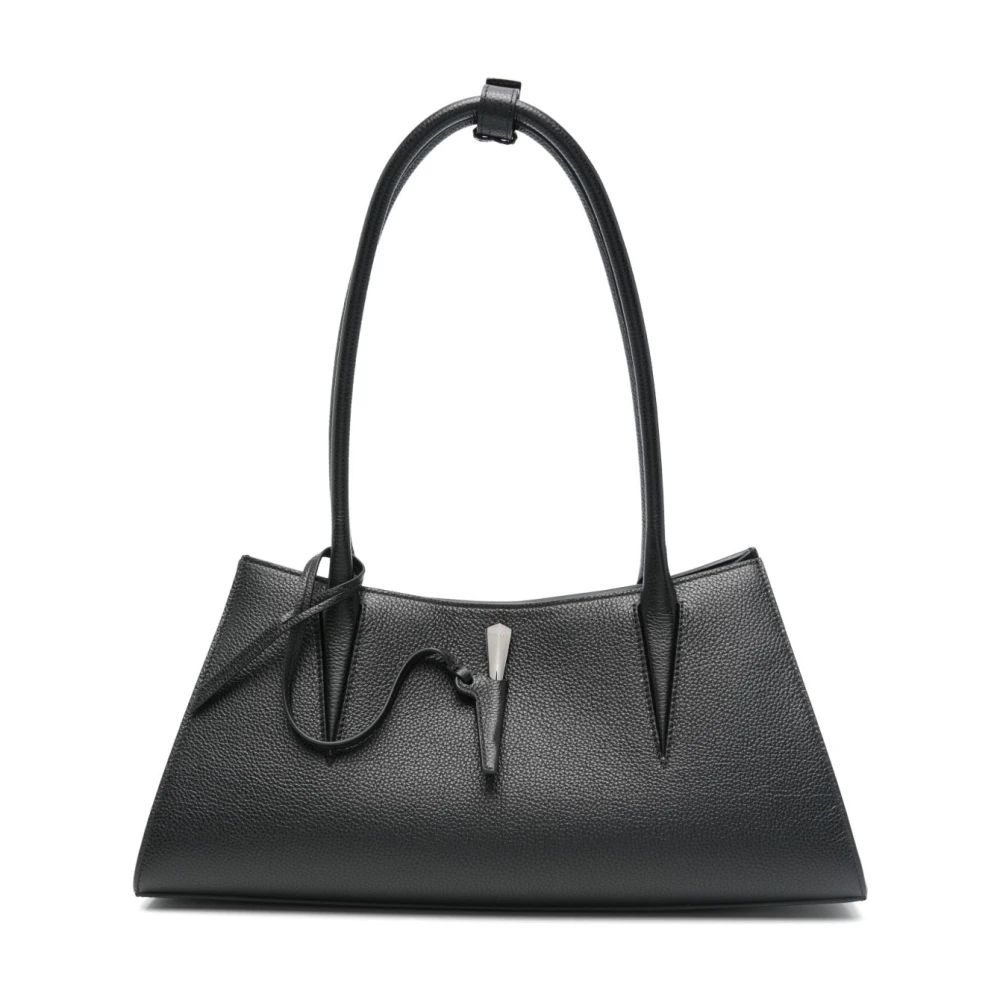Mugler Zwarte Kliksluiting Tote Tas Black Dames