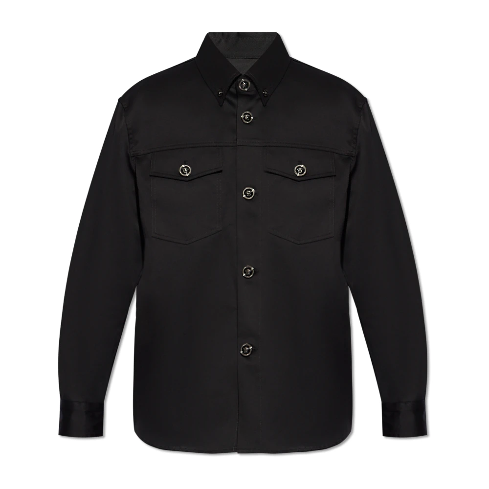 Versace Overhemd met zakken Black Heren