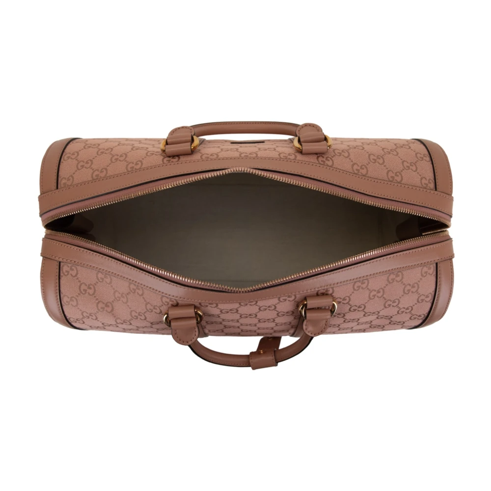 Gucci Logo Patch Schoudertas Pink Dames