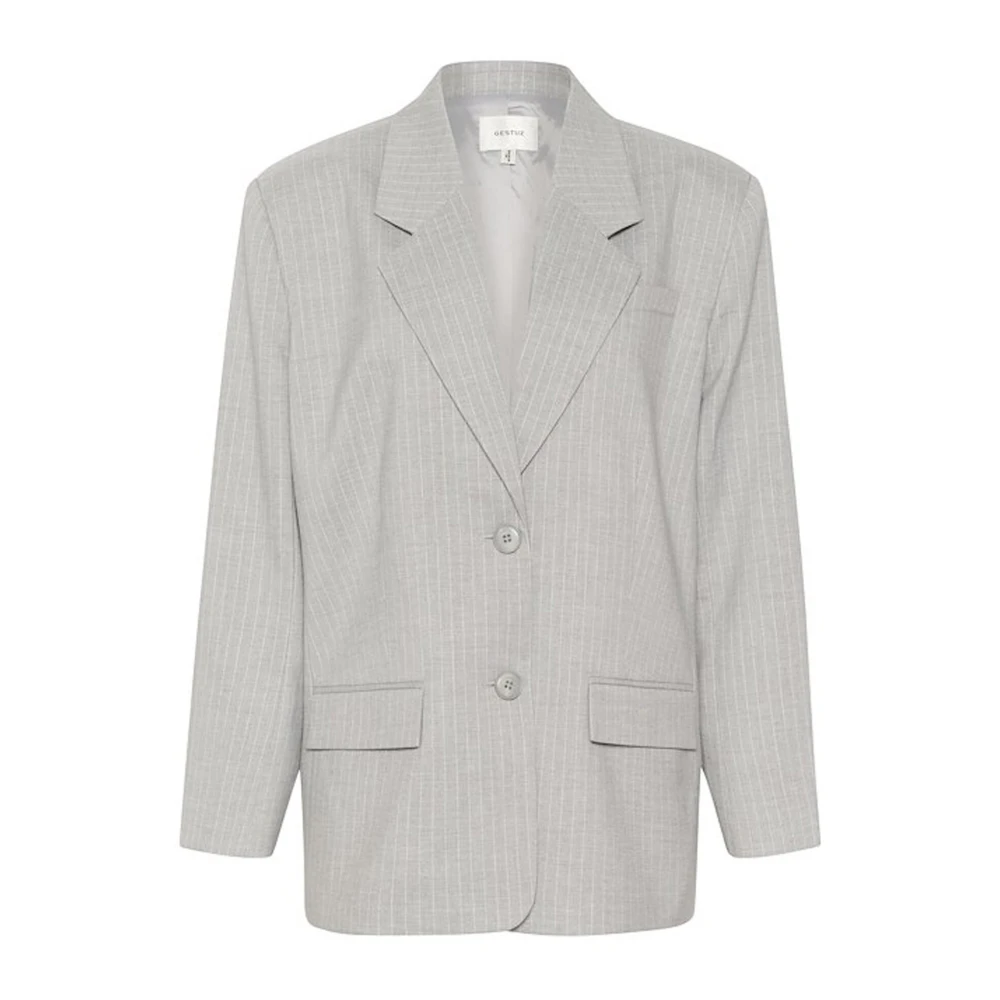 Gestuz Pinstripe Blazer Gray Dames