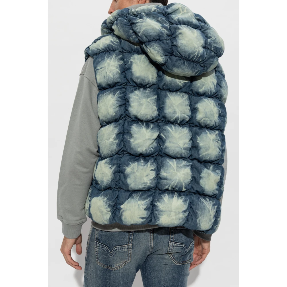 Diesel Gewatteerd vest 'W-Thys' Blue Heren