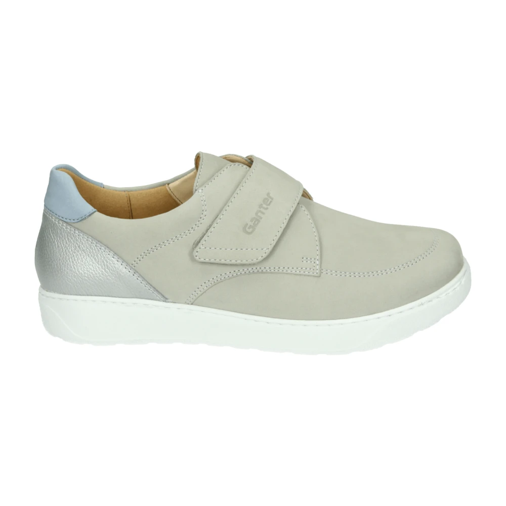 Ganter Sportieve Lage Schoenen Lichtgrijs Nubuck Dames Schoenen