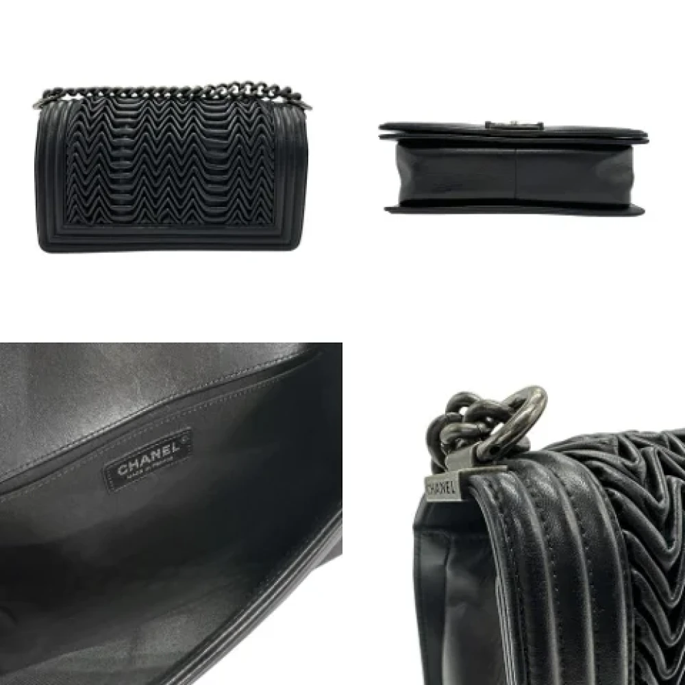 Chanel Vintage Pre-owned Leather shoulder-bags Black Dames