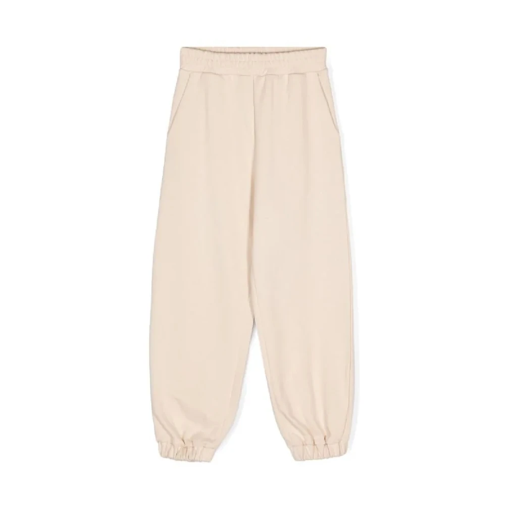 Fendi Boys Beige Sweatpants, 13 Y, Linen Joggers For Junior