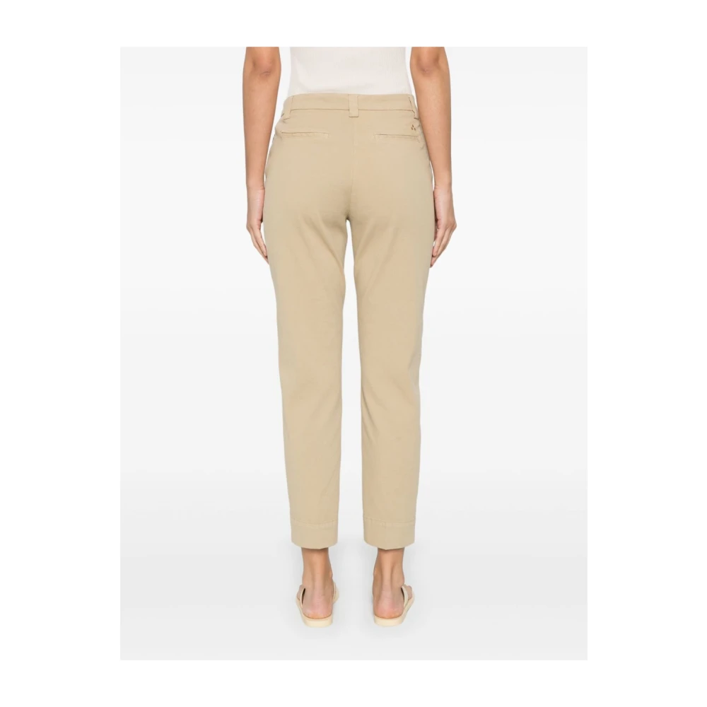 Peuterey Beige Broek met Verborgen Sluiting Beige Dames