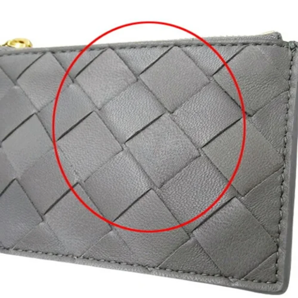 Bottega Veneta Vintage Pre-owned Leather wallets Gray Dames