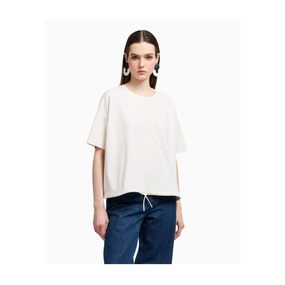 Emporio Armani Stijlvolle Sweatshirts en Hoodies Collectie White Dames