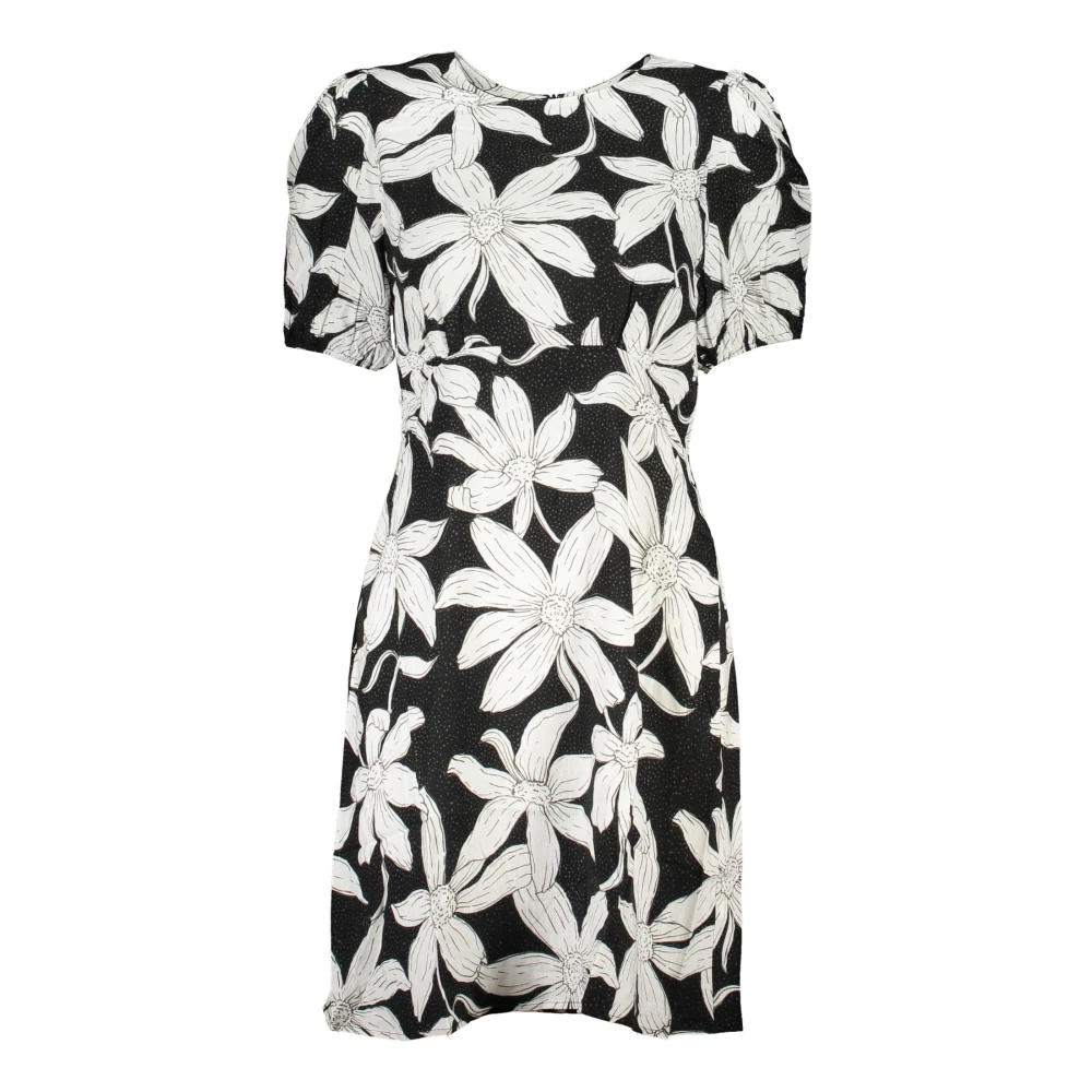 Desigual Korte Zwarte Jurk met Korte Mouwen Black Dames