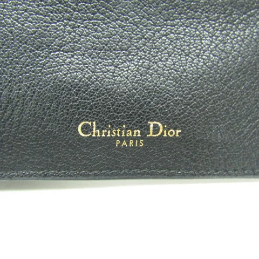 Dior Vintage Pre-owned Leather wallets Black Dames