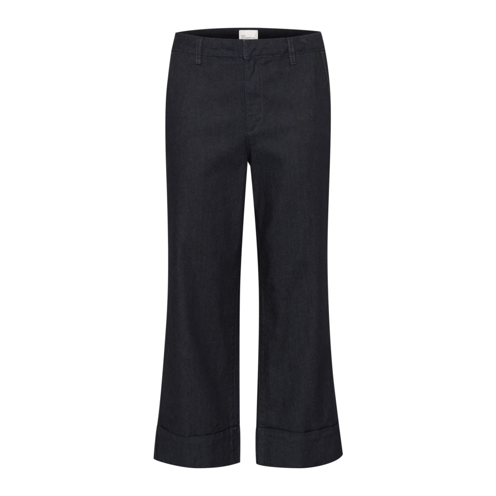 My Essential Wardrobe Hoge Rechte Donkerblauwe Jeans Blue Dames