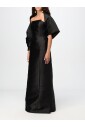 robe-en-satin-noir-avec-veste-drapee