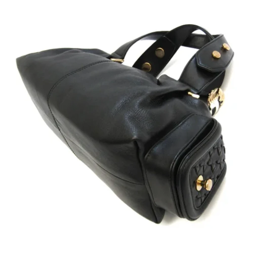 Bvlgari Vintage Pre-owned Leather handbags Black Dames