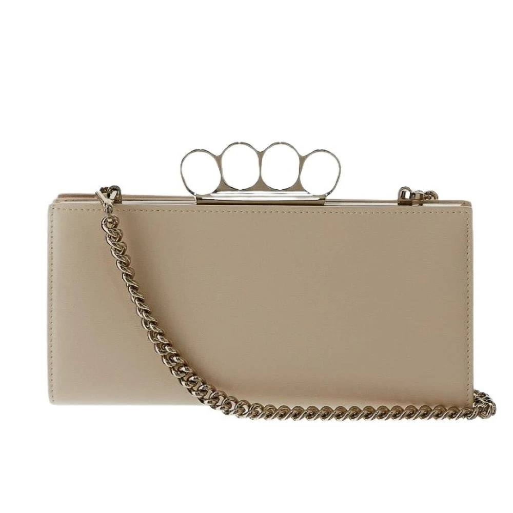 Alexander mcqueen Stijlvolle Clutch Tas voor Vrouwen Beige Dames