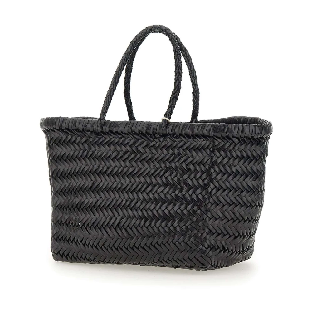 Dragon Diffusion Handgeweven Zwarte Chevron Handtas Black Dames
