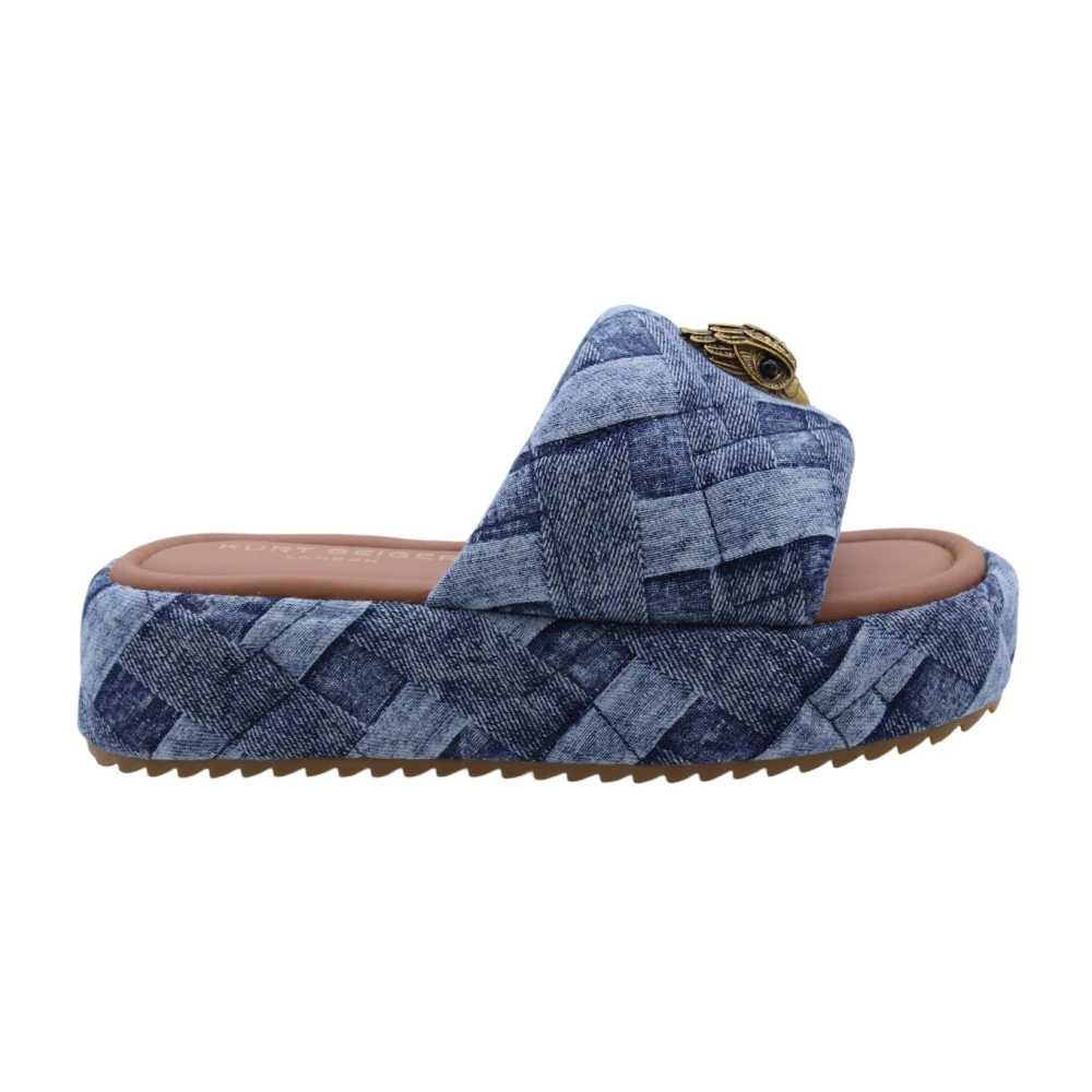 Kurt Geiger Women's Blue Sliders, 3 Uk, Hoppe Mules Shoes