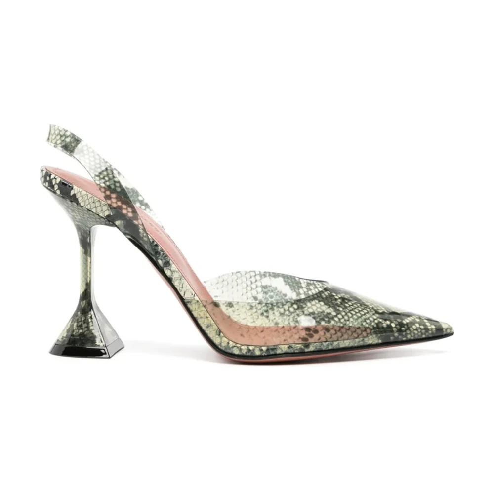 Amina Muaddi Women's Green Glass Pumps Elegant Style