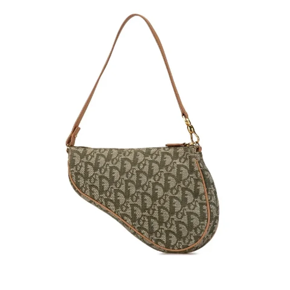 Dior Vintage Pre-owned Canvas handbags Green Dames