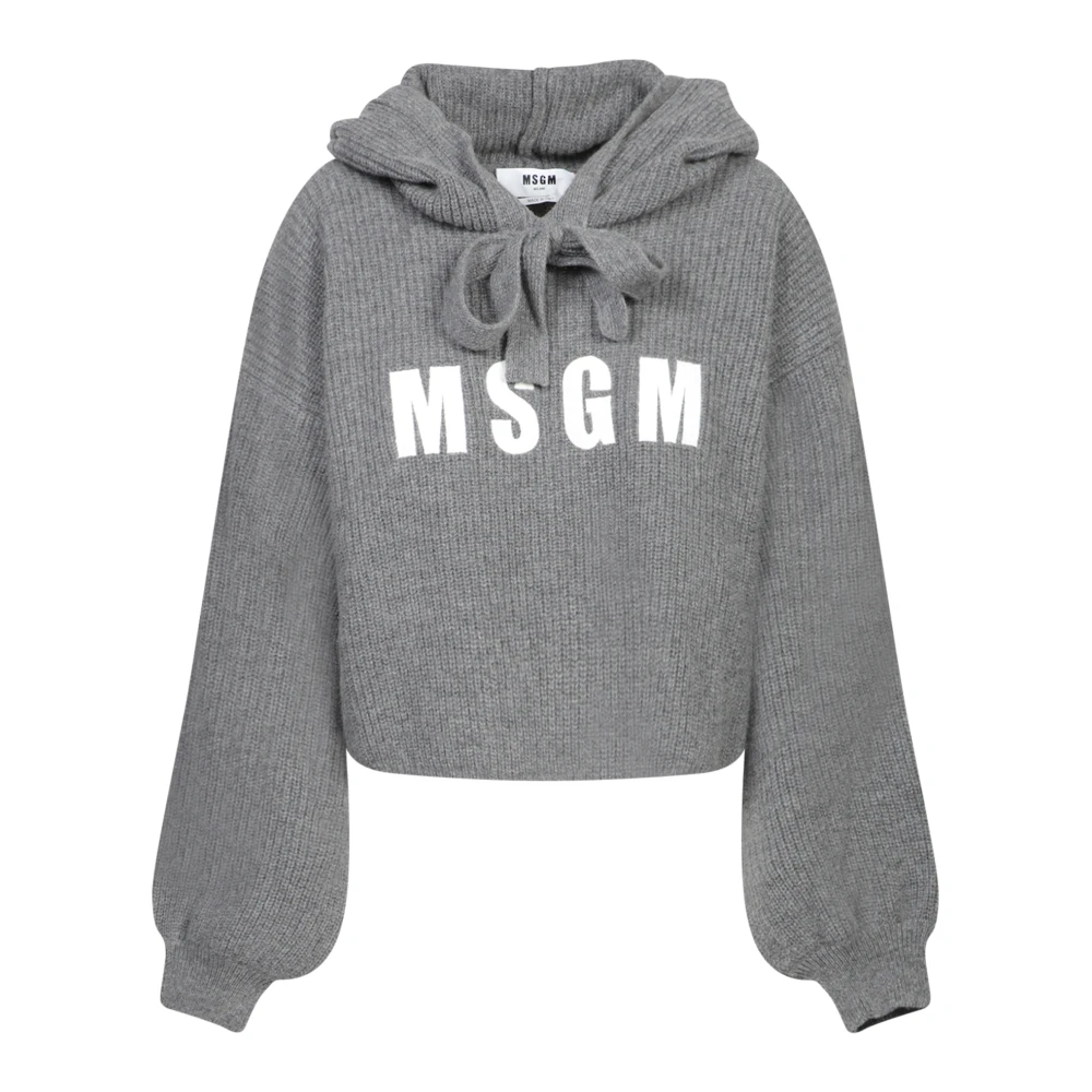 Msgm Stijlvol Grijs Gebreid Aw24 Gray Dames