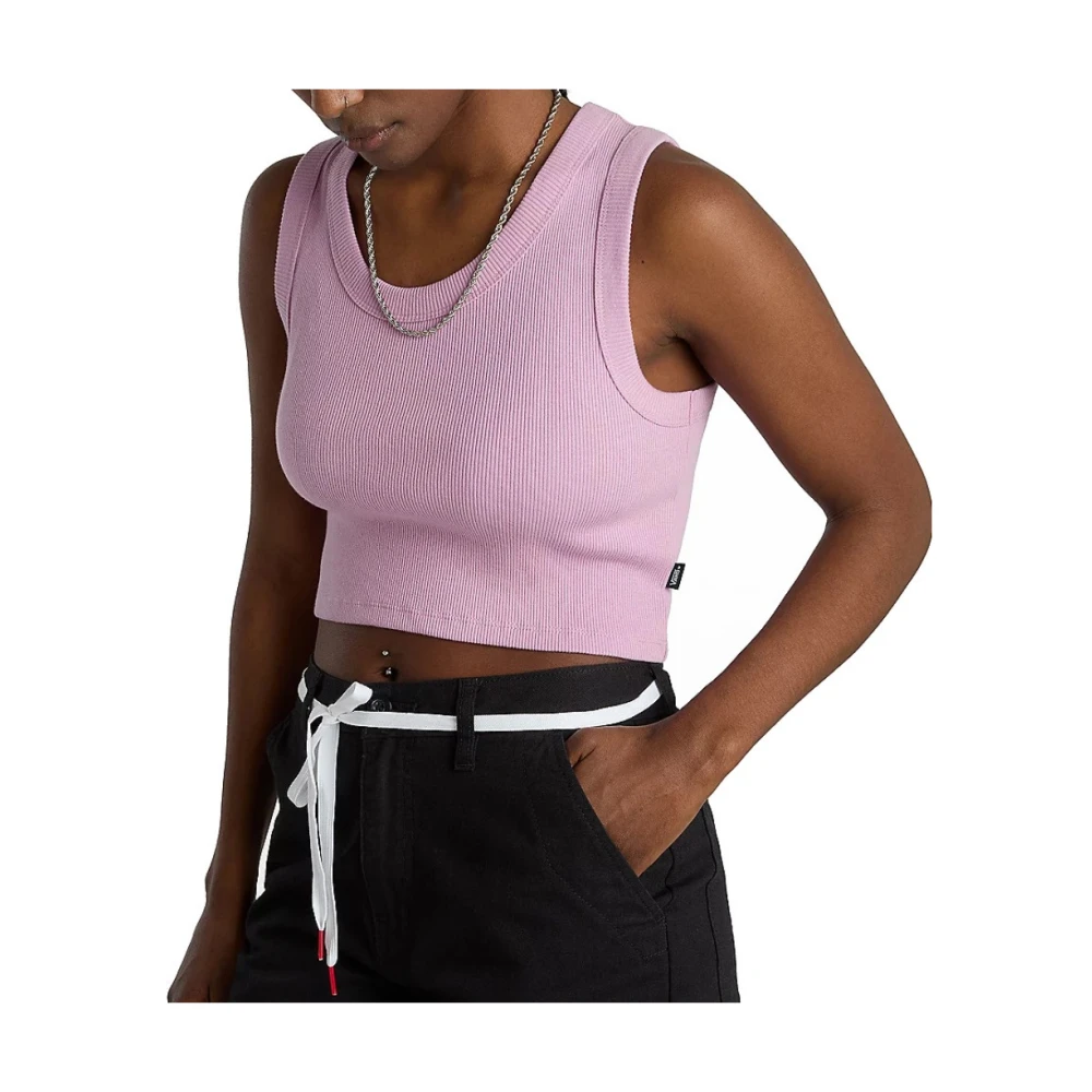 Vans Rib Tank Top Pink Dames