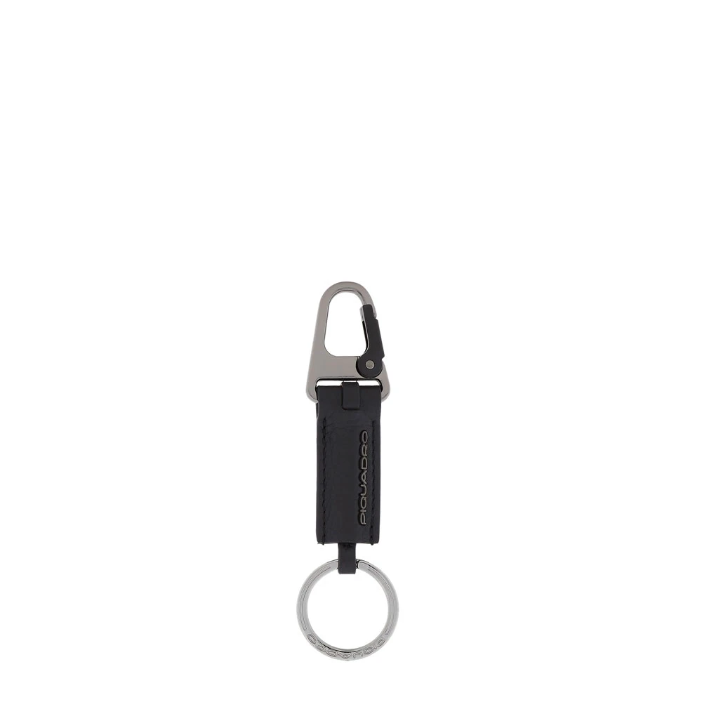 Piquadro Mannelijk Zwart Accessoires Heren, One Size, Carabiner Keychain