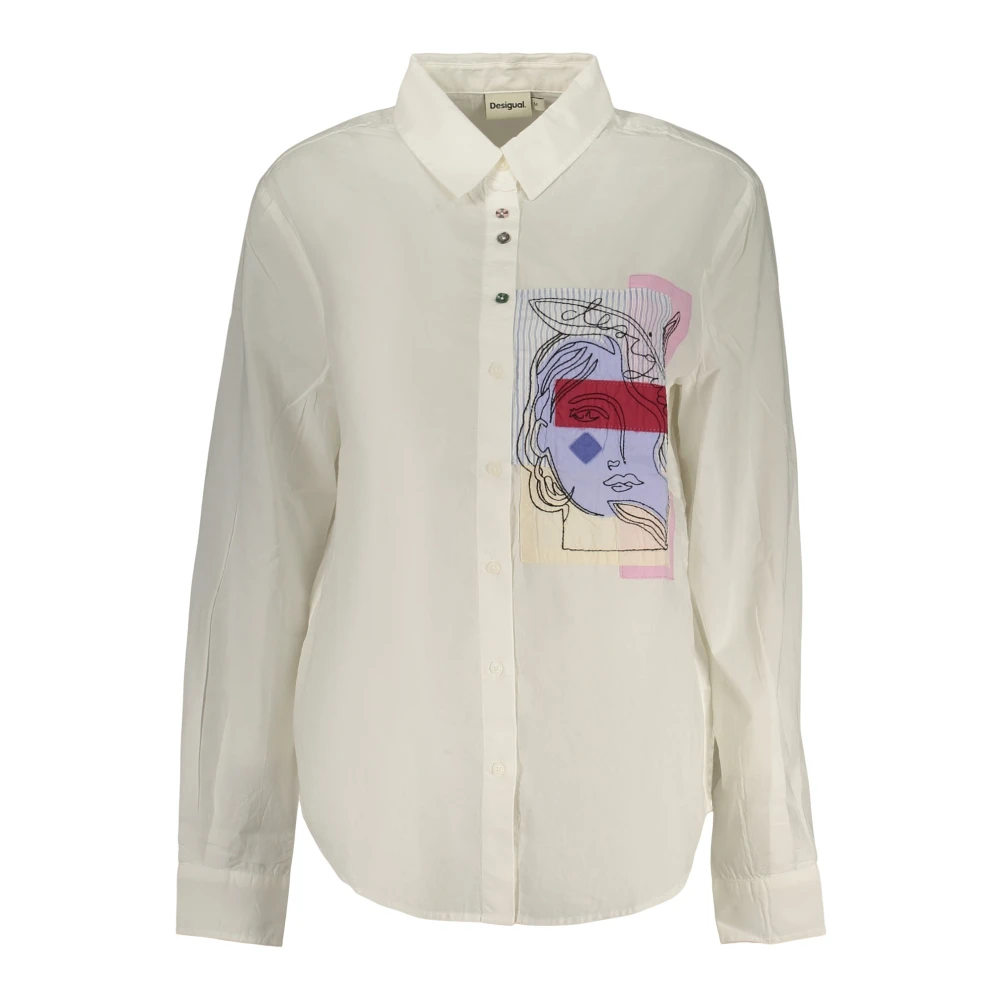 Desigual Women's Blanc Long Sleeve Shirt Rin - Image 3