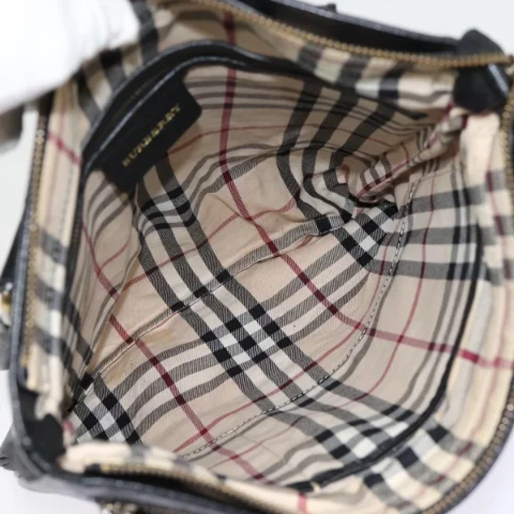Burberry Vintage Pre-owned Leather shoulder-bags Black Dames