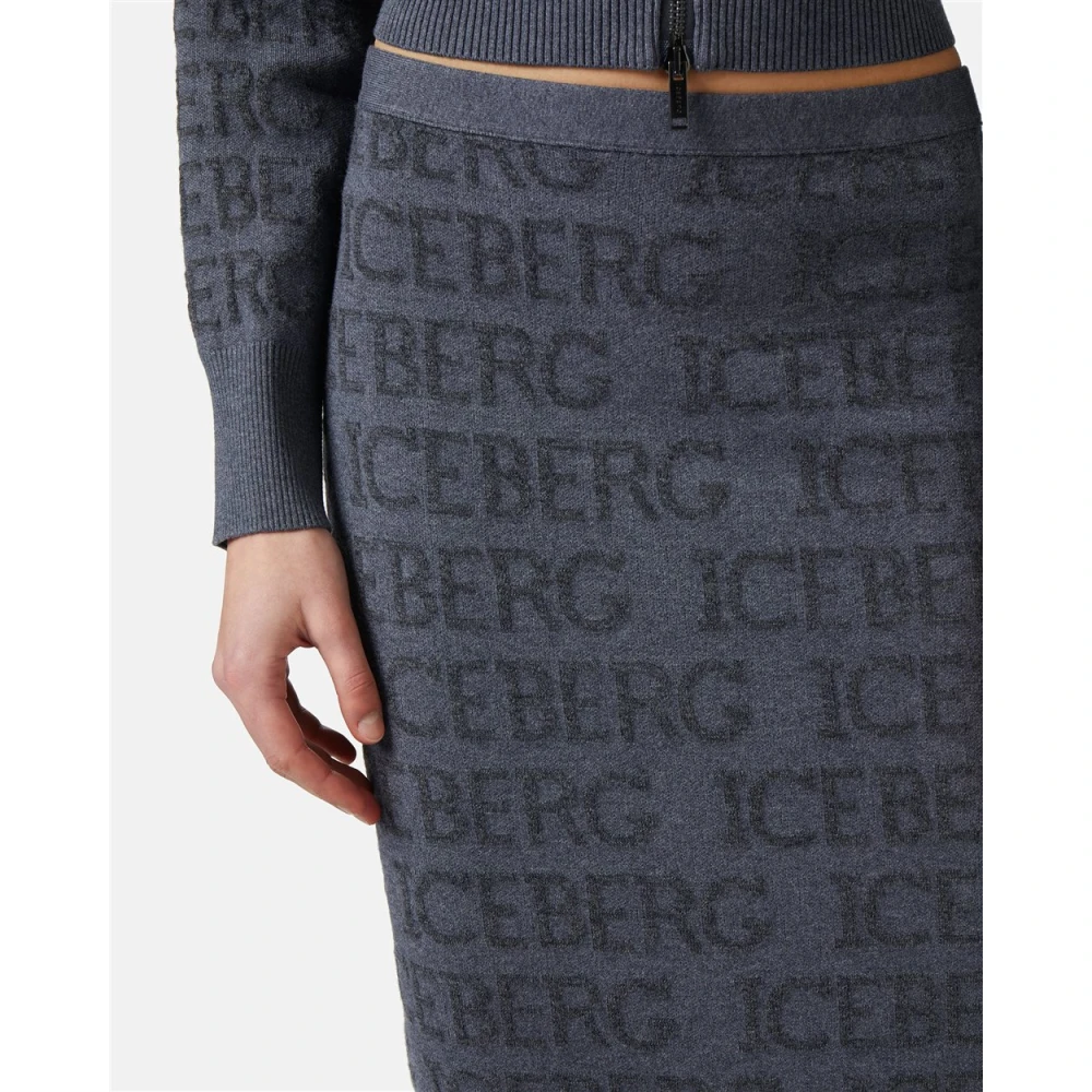 Iceberg Rok met ijsbergpatroon Gray Dames