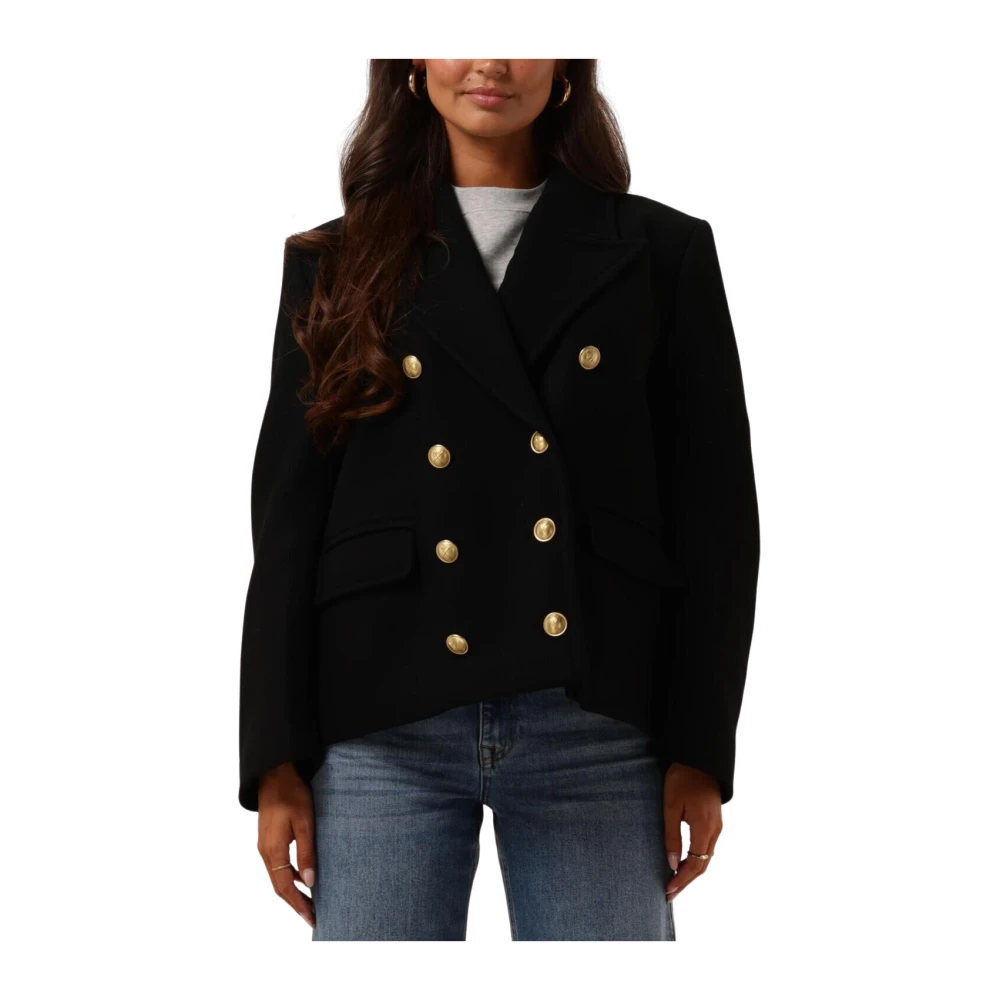 Drykorn Elegante Zwarte Mantel Ordburgh Black Dames