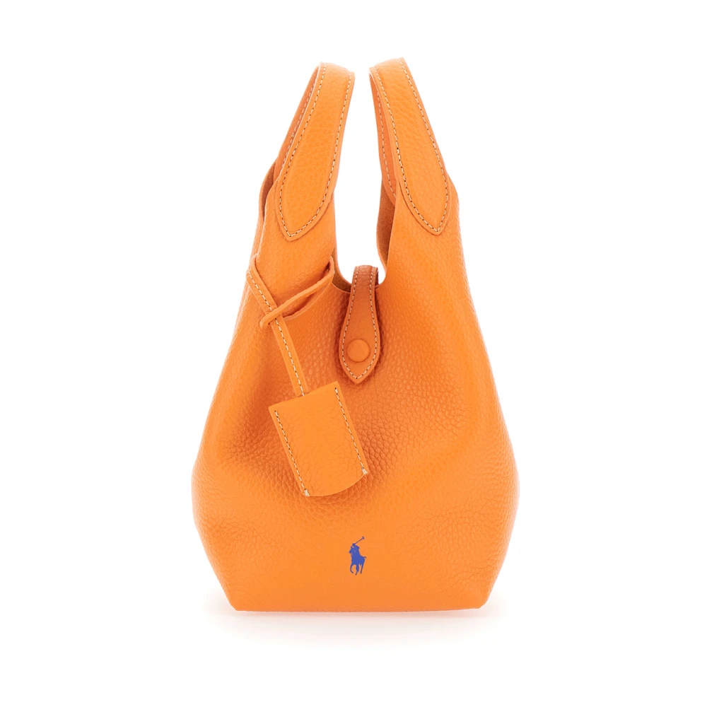 Polo Ralph Lauren Speel Oranje Handtas met Pony Borduurwerk Orange Dames