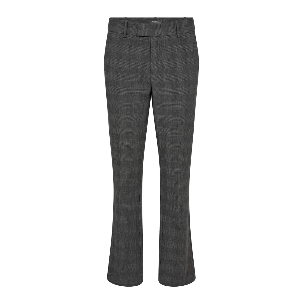 MOS MOSH Slim-fit flare broek met zijzakken Gray Dames