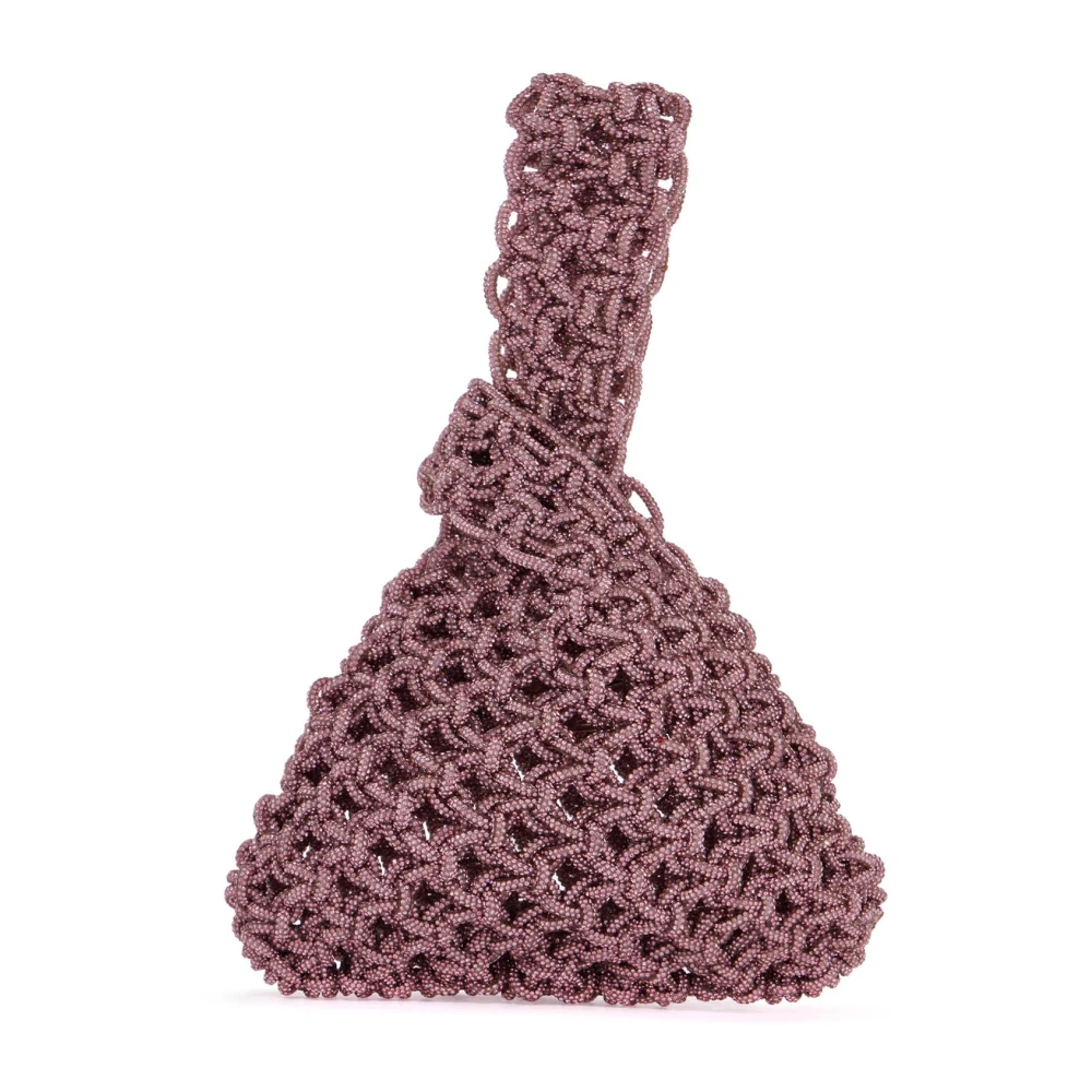 Hibourama Kristal Knoop Mini Tas Pink Dames
