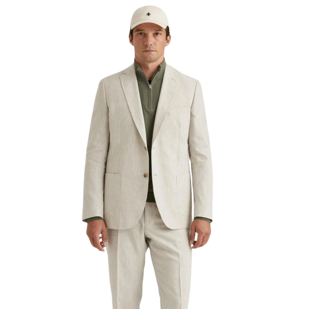 Archie Linen Suit Jacket Khaki