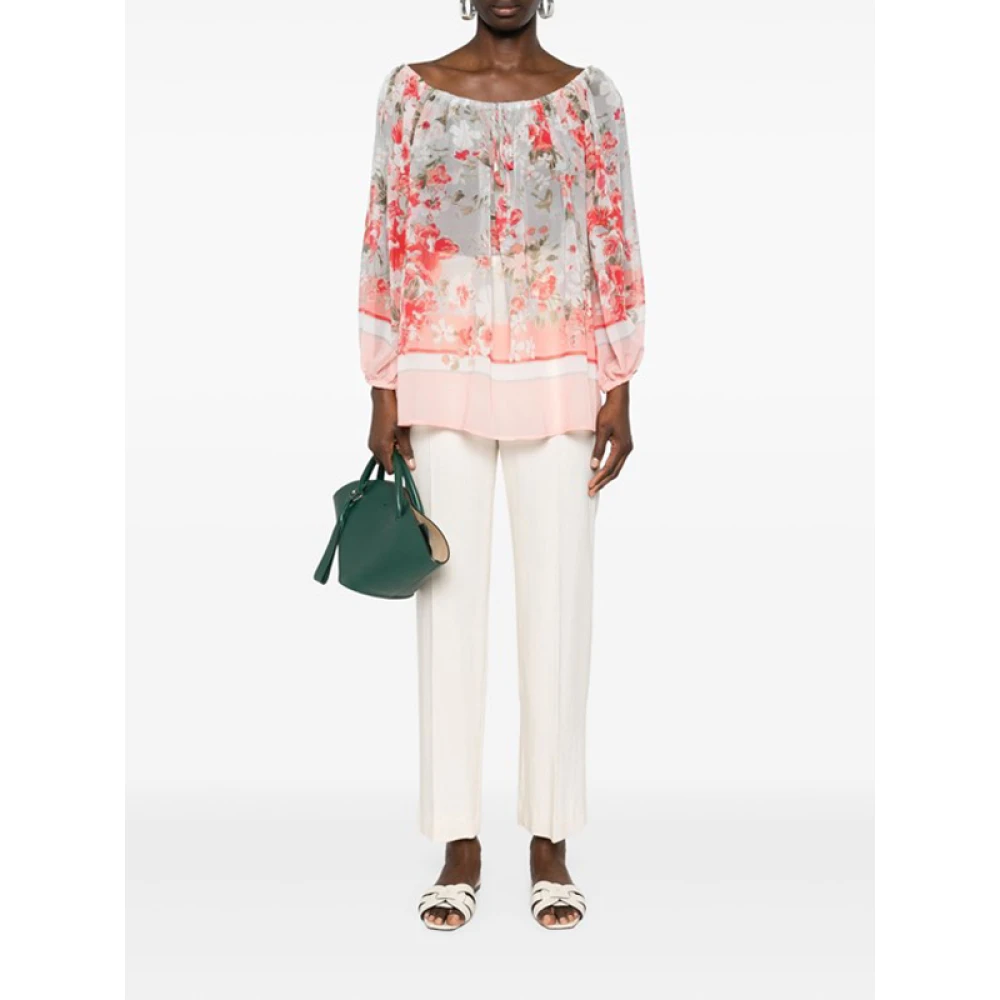 Ermanno Scervino Bloemenprint Crepe Blouse Multicolor Dames