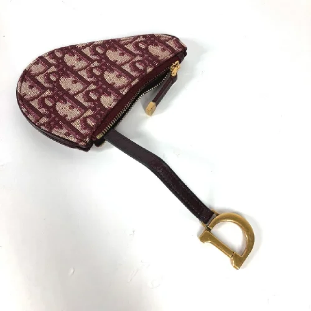 Dior Vintage Pre-owned Canvas wallets Red Dames