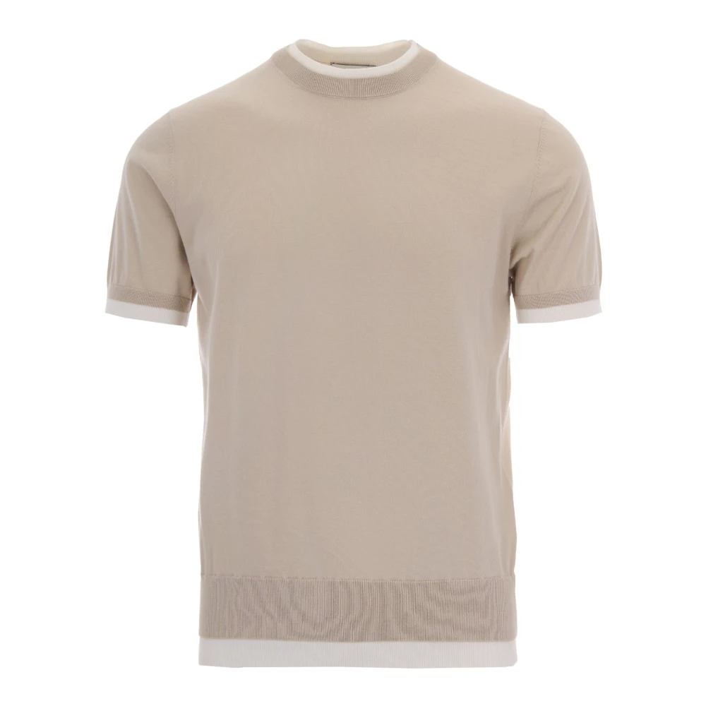 Paolo Pecora Men's Beige Round-Neck Knitwear, 2XL, Round-Neck Knitwear