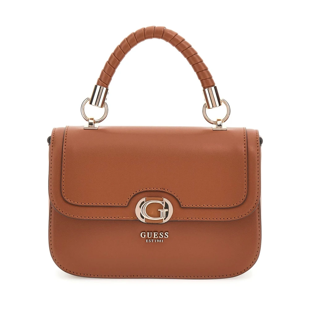 Guess Orlina Society Satch Tas Zwart Brown Dames