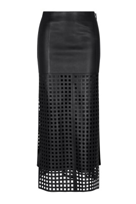 black-leather-midi-skirt-with-grid-pattern-cut-outs