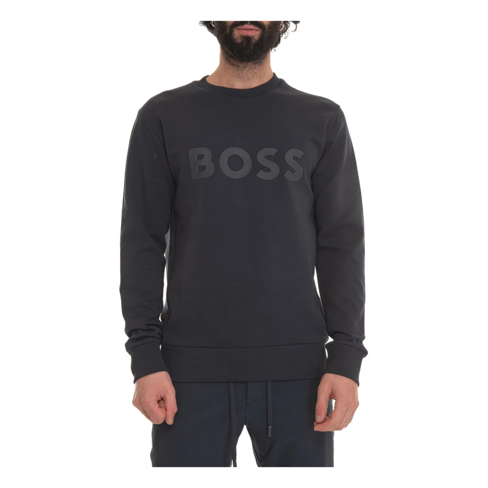 Boss Salbo Crewneck sweatshirt Blue Heren