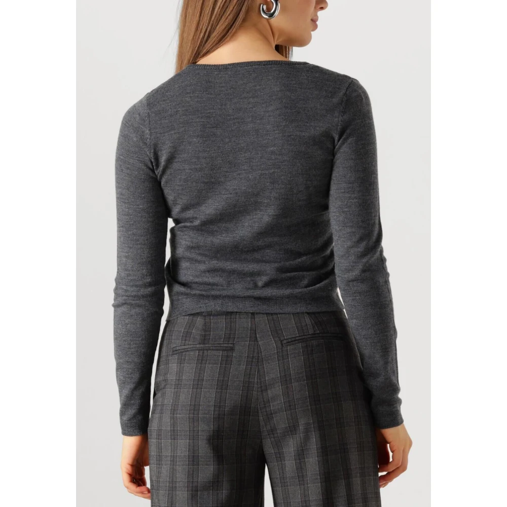 Modström Grijze Korte Vest voor Moderne Vrouwen Gray Dames