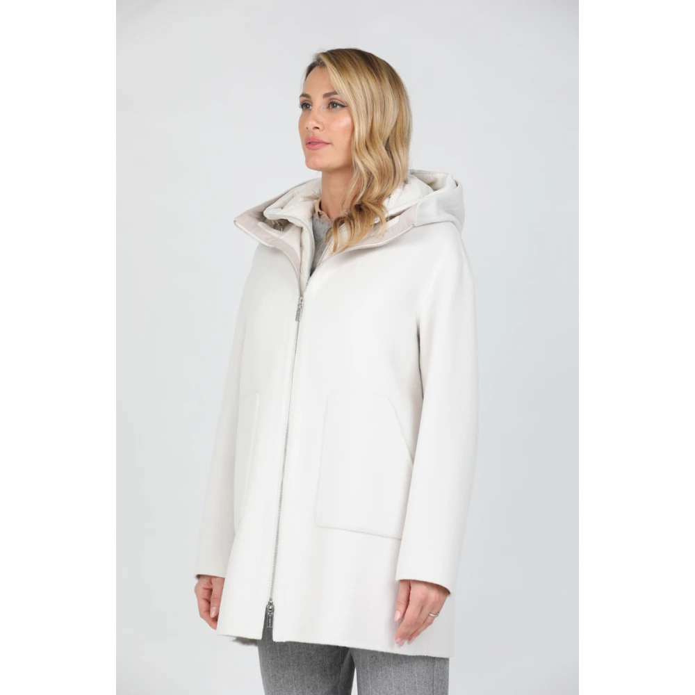 Gimo's Dubbele wollen jas met donsvest White Dames