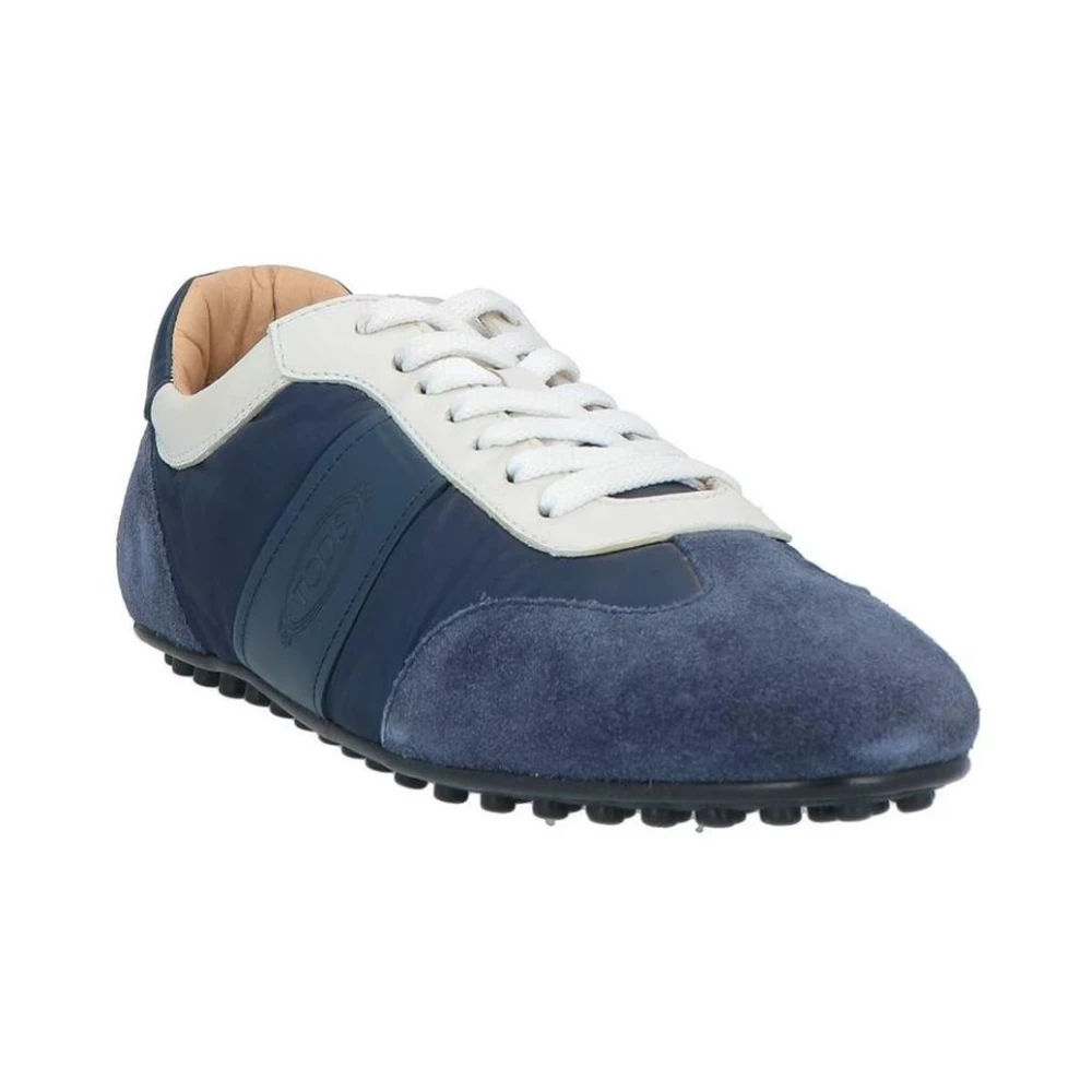 TOD'S Blauwe Suède Sneakers Casual Stijl Blue Heren