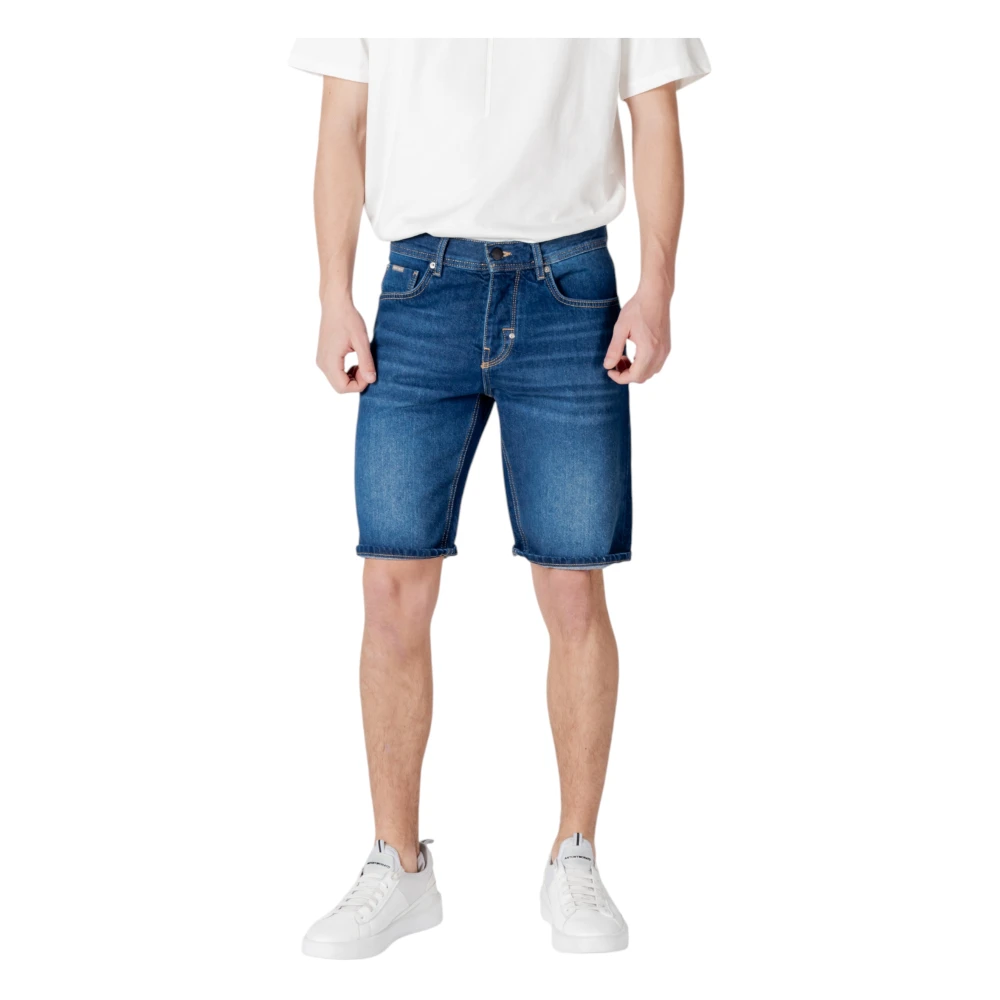 Antony Morato Men's Blue Cotton Bermuda Collection Shorts