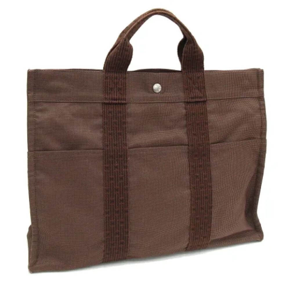 Hermès Vintage Pre-owned Canvas handbags Brown Dames